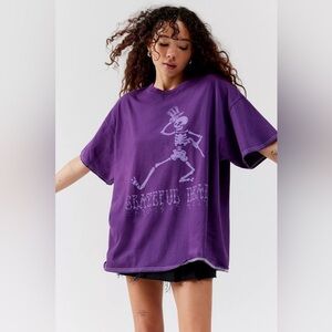 UO Grateful Dead Skeleton T-Shirt Dress